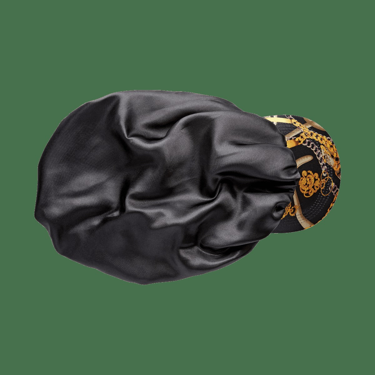 Kiss Colors & Care Silky Satin Visor Bonnet Cap - XL Black | Silk Bonnet, Day & Night, Hair Accessories