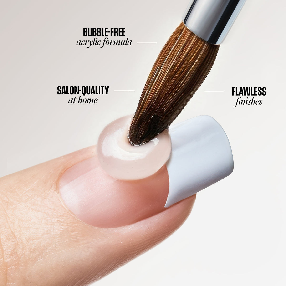 Kiss Complete Salon Acrylic Nail Kit System | 20 French & 40 Natural Acrylic Tips, Starter Kit