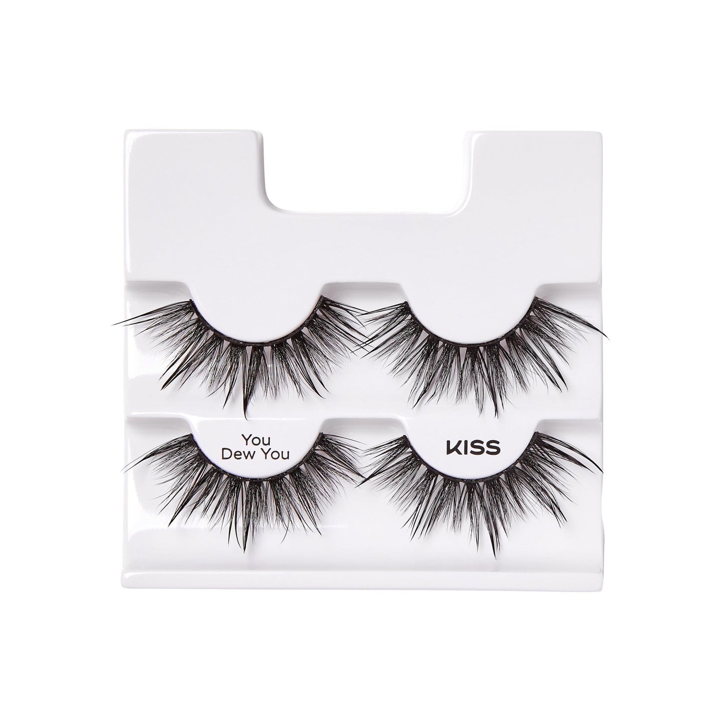 Kiss Lash Drip False Eyelashes Double Pack - You Dew You | 2 Pairs, Strip Lashes, 16mm