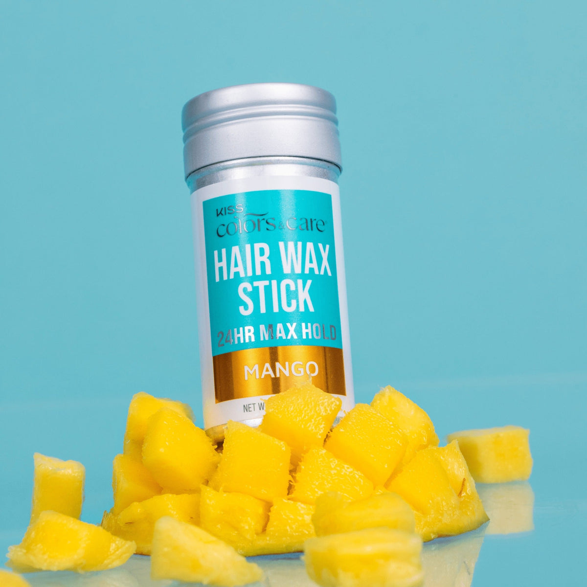 Kiss Colors & Care Edge Fixer Wax Stick - Mango | Edge Control, Baby Hair Gel, 24 hr Max Hold, Push-Up Application, Hair Care