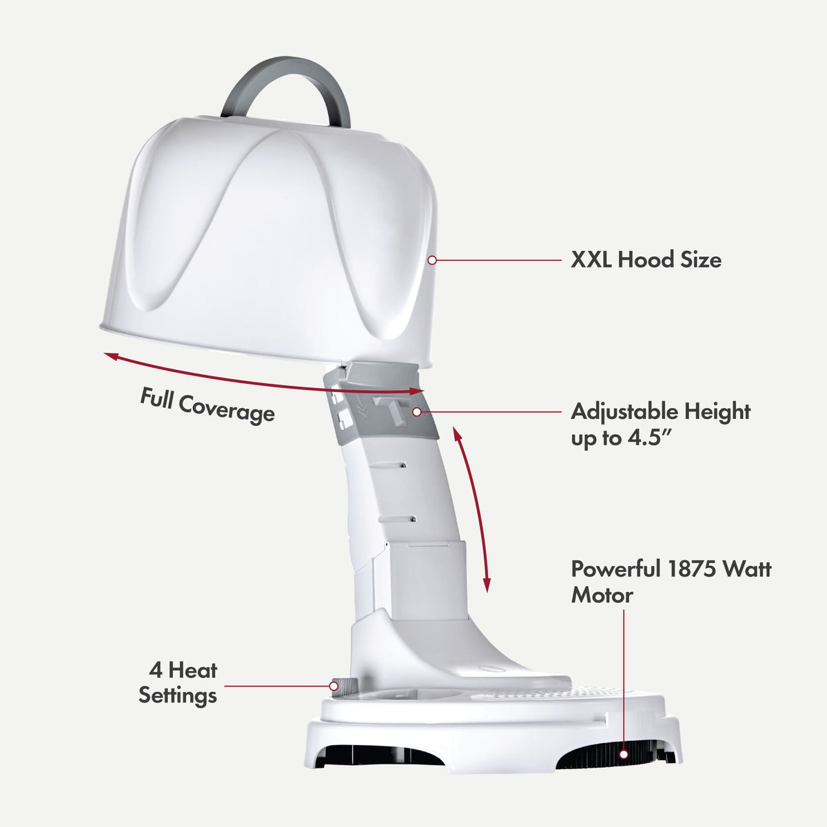 Kiss 1875W Salon Bonnet Hair Dryer | Blow Dryer, Ceramic Ionic Dryer, Hair Tools
