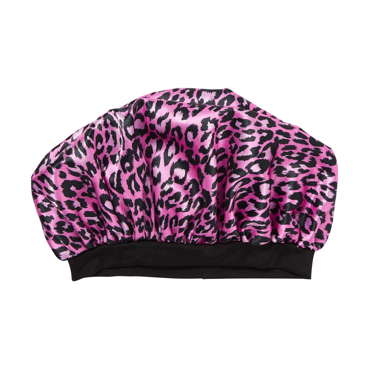 Kiss Colors & Care Kids Satin Wide Band Bonnet - Pink Leopard | Age 5-10, Silk Bonnet, Sleep Bonnet, Hair Accessories