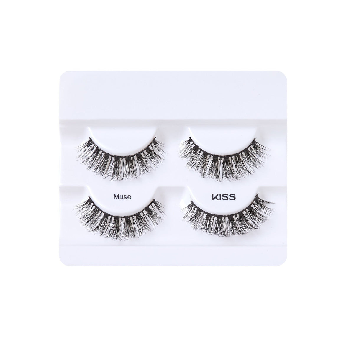 Kiss Lash Couture Faux Mink False Eyelashes Double-Pack - Muse | 2 Pairs, Strip Lashes, 14mm