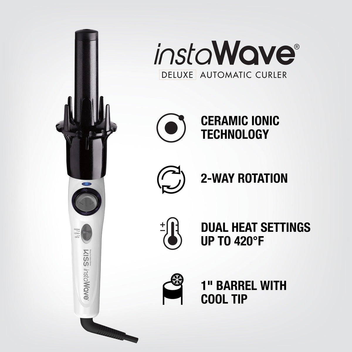 Kiss Instawave Automatic 1" Hair Curler | Curling Wand, Hair Tools