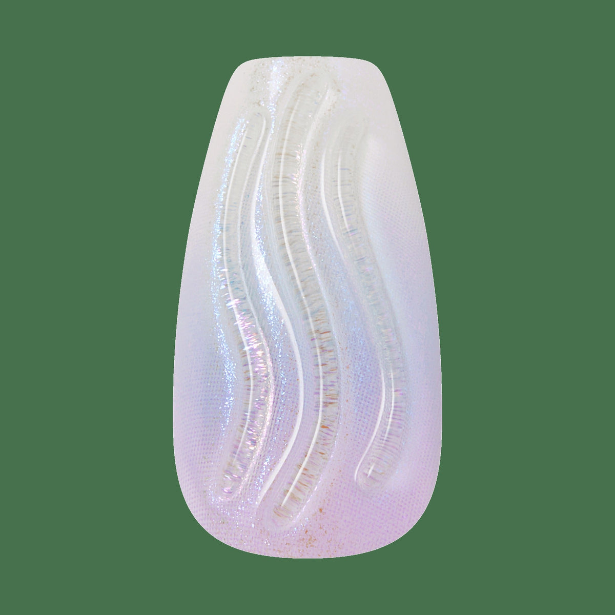 Kiss Glam Jeweled Press On Fake Glue Nails - Aqua Aura | 3D & Jewel Design, Purple, Medium, Coffin