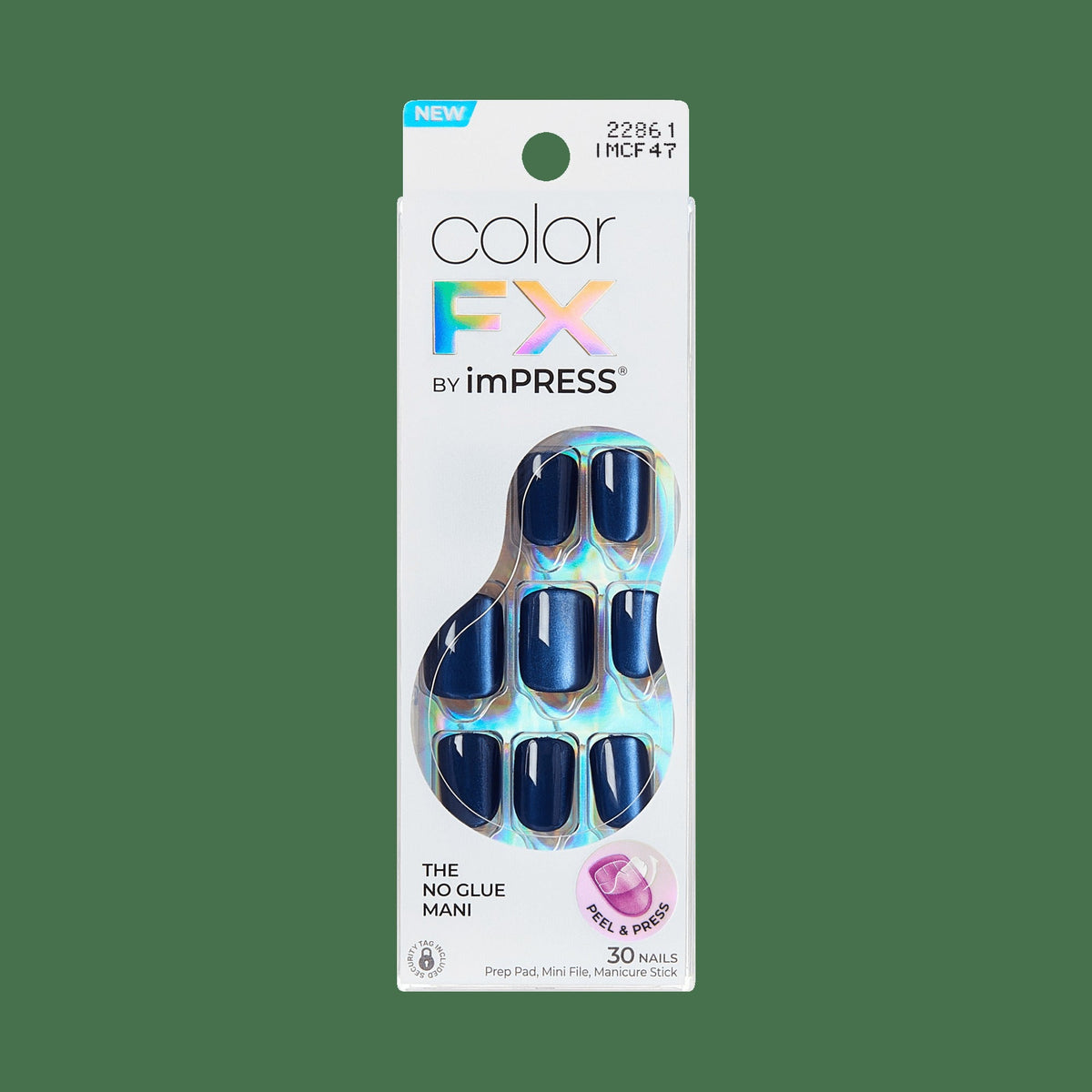 colorFX by Impress No Glue Fake Press On Nails - Velvet Romance | Design, Purple, Short, Squoval, Manicure