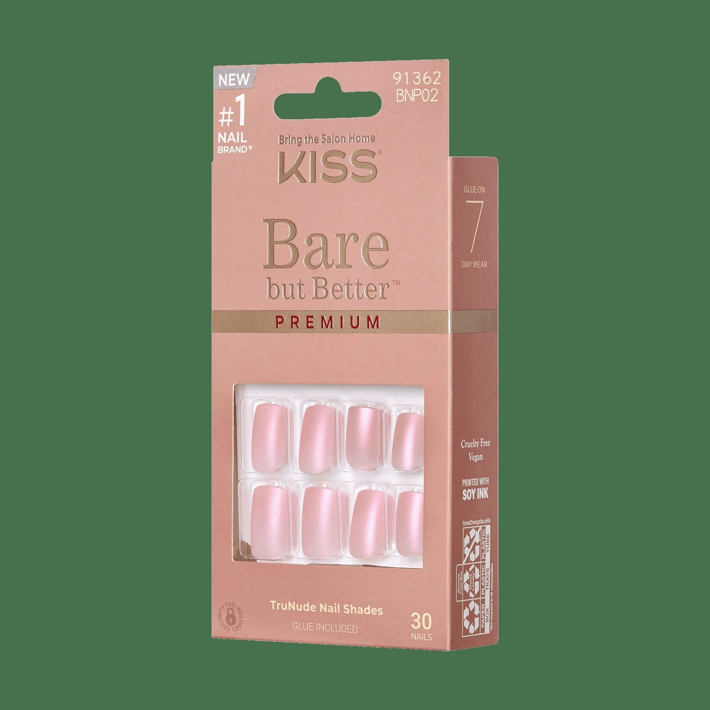 Kiss Bare but Better Premium Press On Glue Nails - Spicy