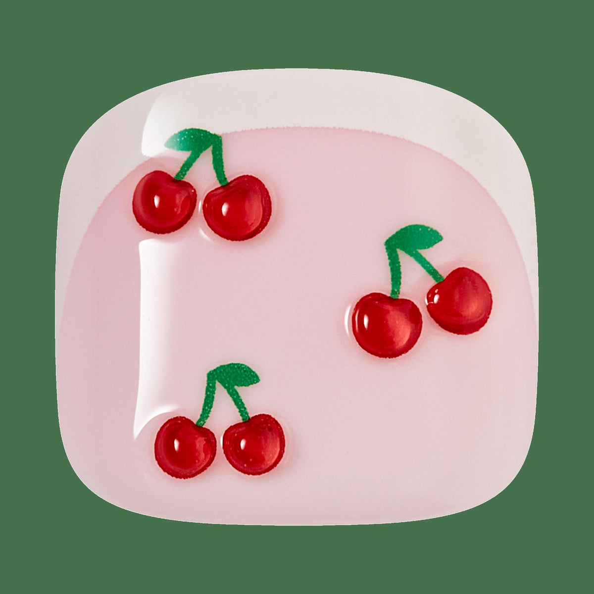 Impress Design No Glue Fake Press On Toenails - Sweet Life | French Design, Red, Short, Squoval, Pedicure