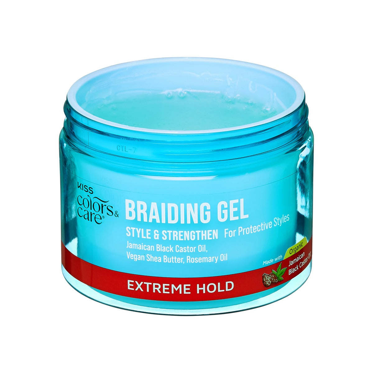 Kiss Colors & Care Braiding Gel | Extreme Hold, Braid Gel, Twist Gel, Style & Strengthen, 6 oz, Hair Care