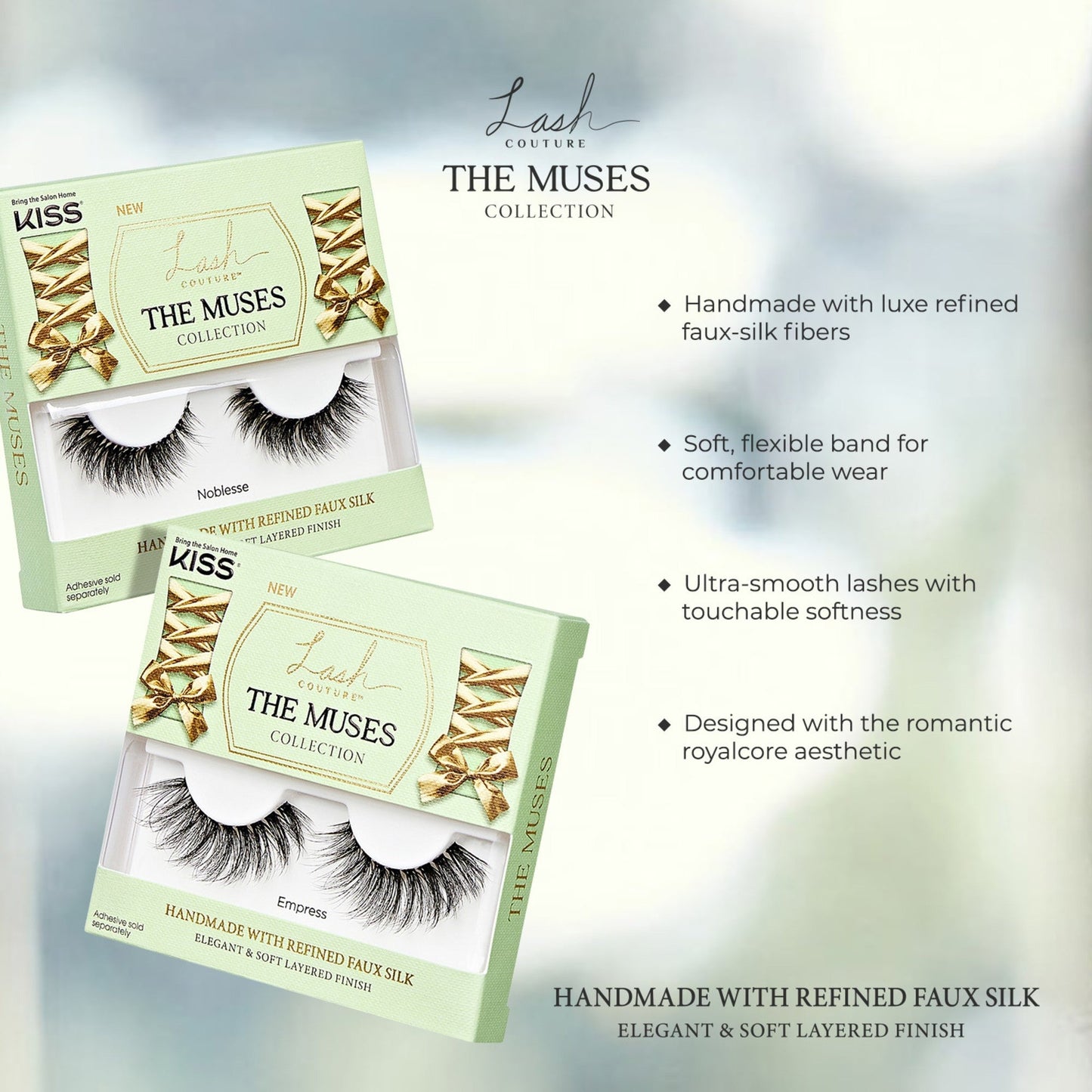 Kiss Lash Couture The Muses Collection False Eyelashes - Legacy | 1 Pair, Strip Lashes, 12mm