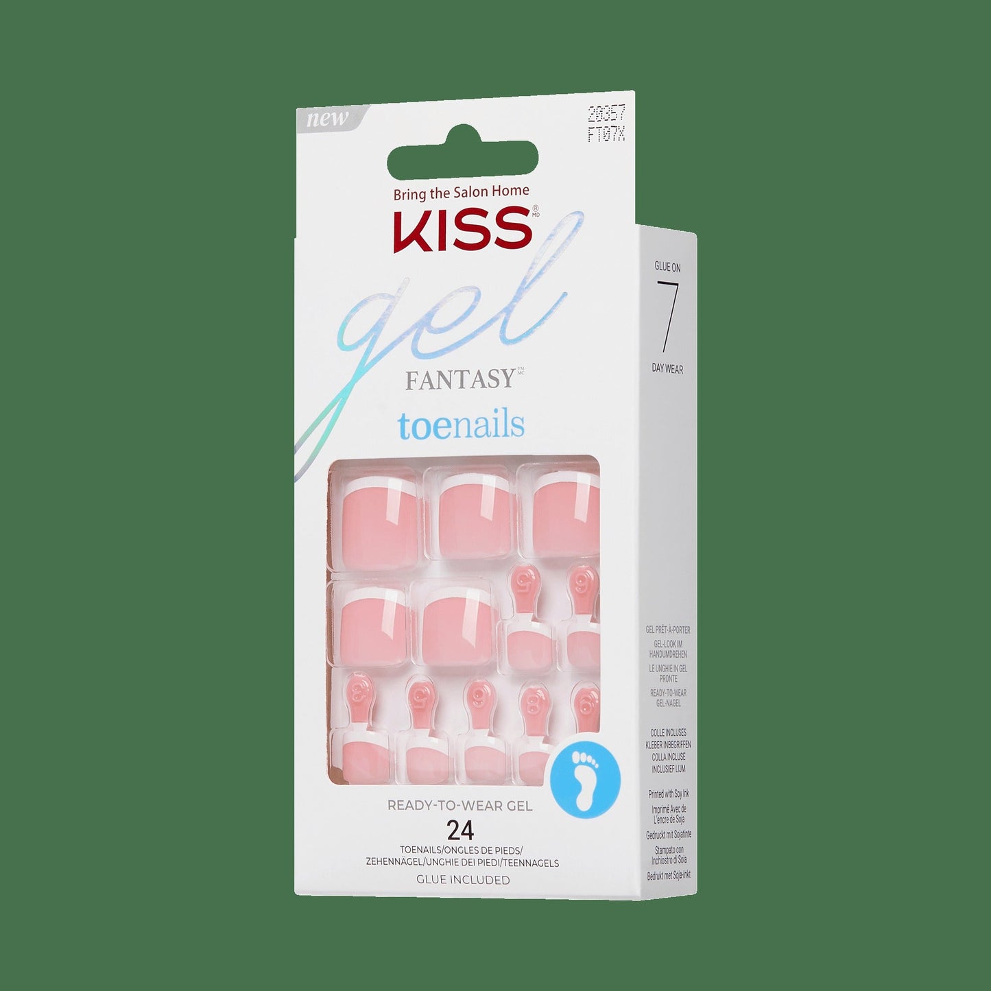 Kiss Gel Fantasy Press On Glue Toenails - Chase It