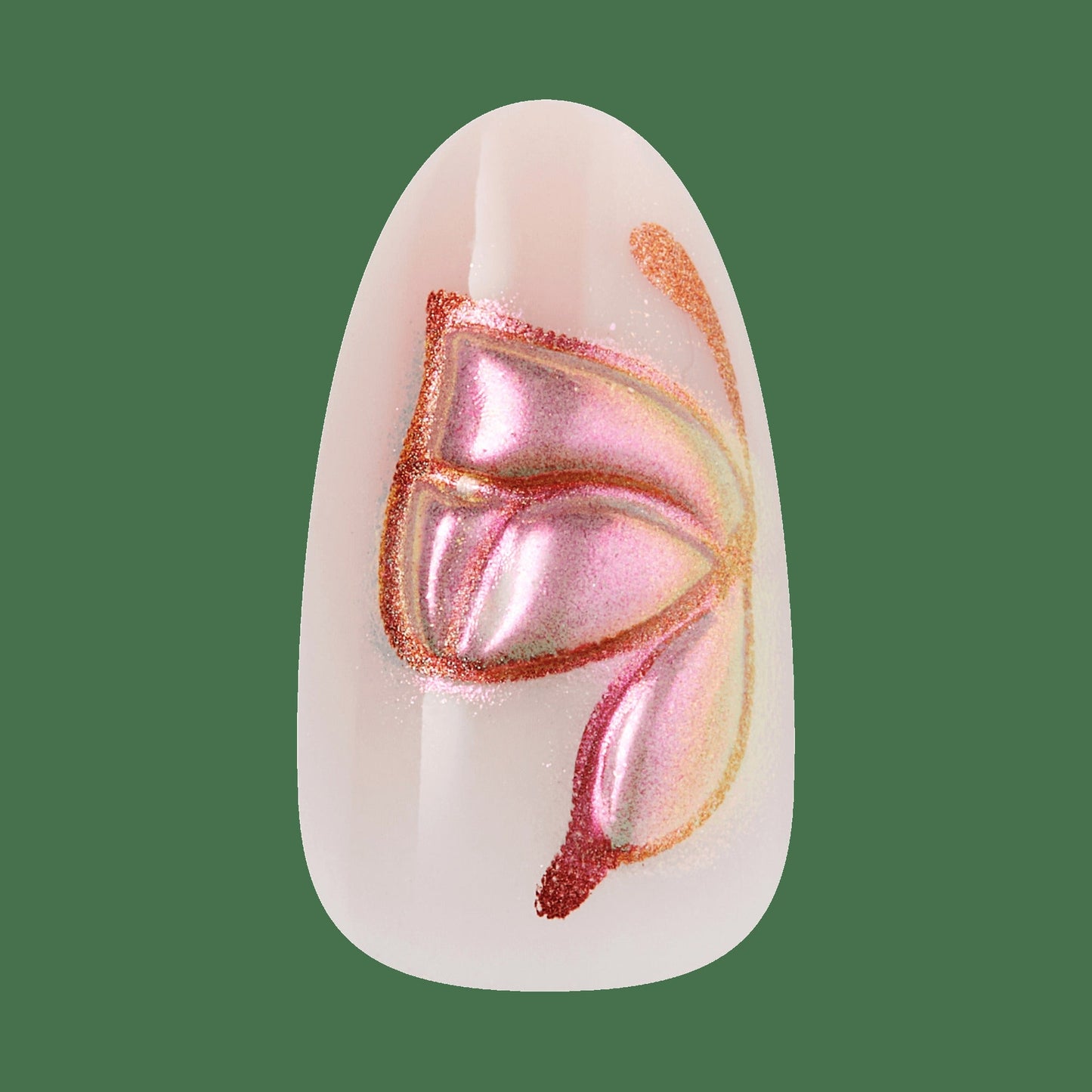 Kiss Luxe Press On Fake Glue Nails - Rose Knot | 3D & Jewel Design, Pink, Medium, Almond