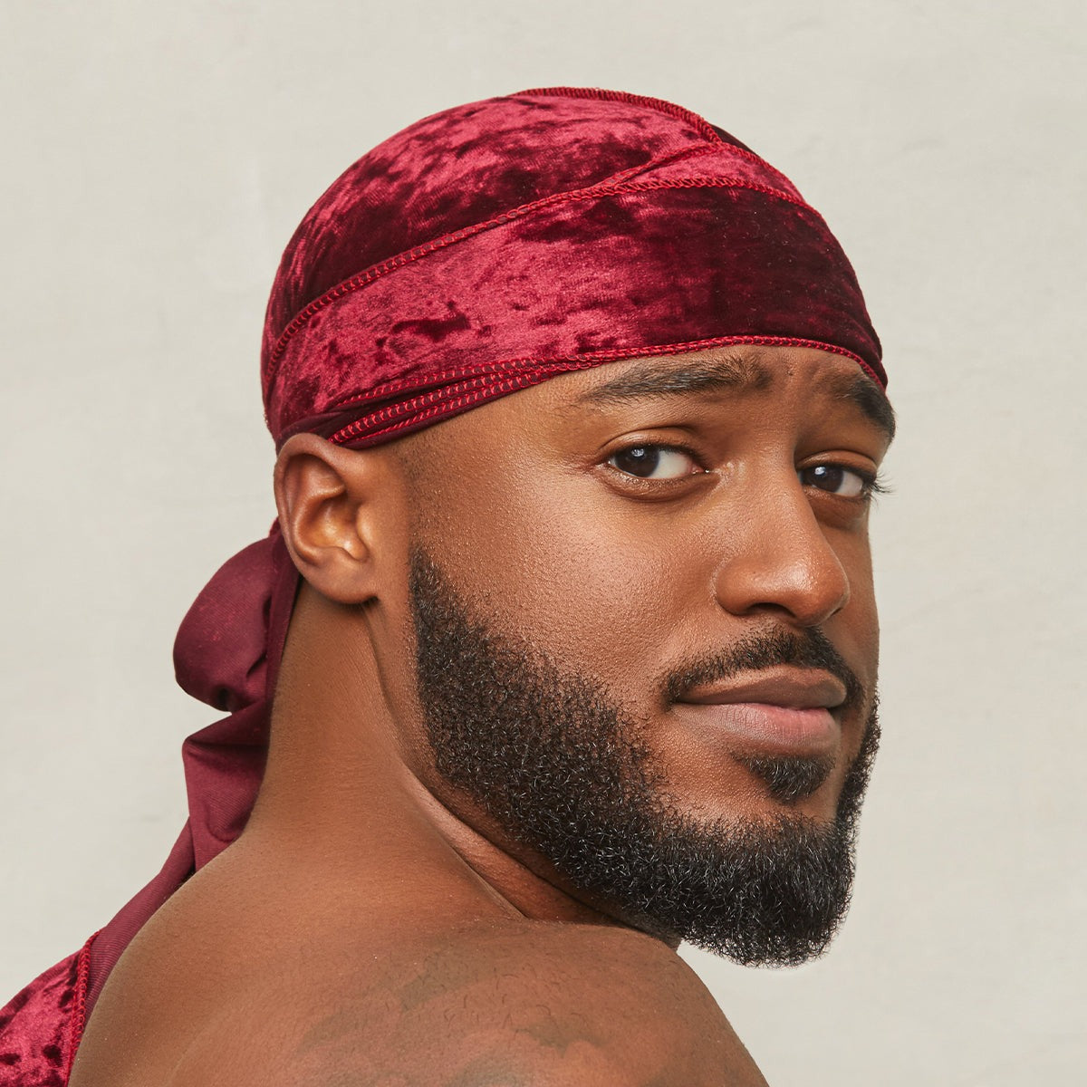 Kiss Colors & Care Power Wave Velvet Luxe Durag - Burgundy | Wave Cap, One Size, Hair Accessories