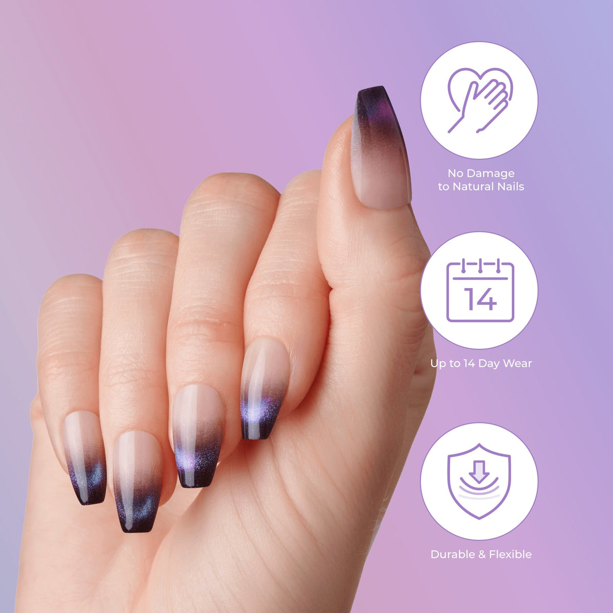 Kiss Mystical Moment Press On Glue Nails - Bittersweet Baby
