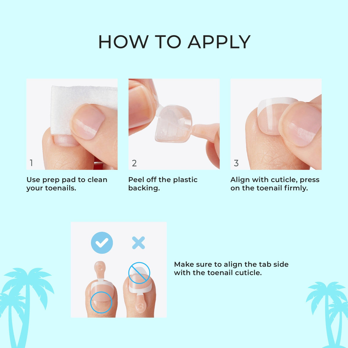 Impress Design No Glue Fake Press On Toenails - Sweet Life | French Design, Red, Short, Squoval, Pedicure