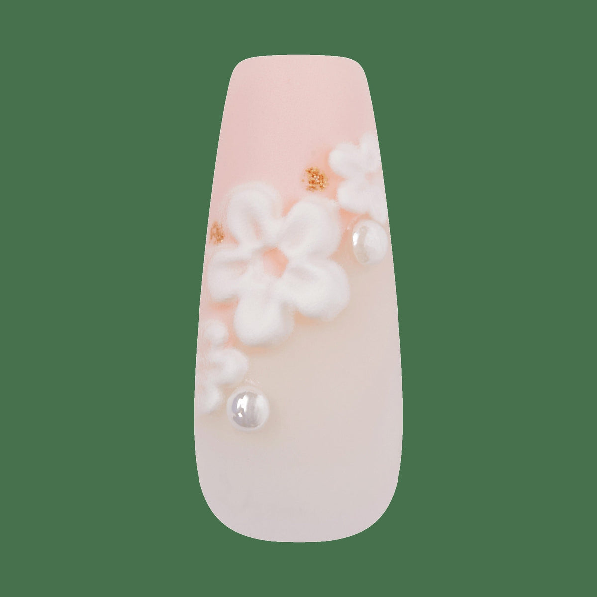 Kiss Luxe Press On Fake Glue Nails - Wandering Tide | 3D & Jewel Design, Pink, Long, Coffin