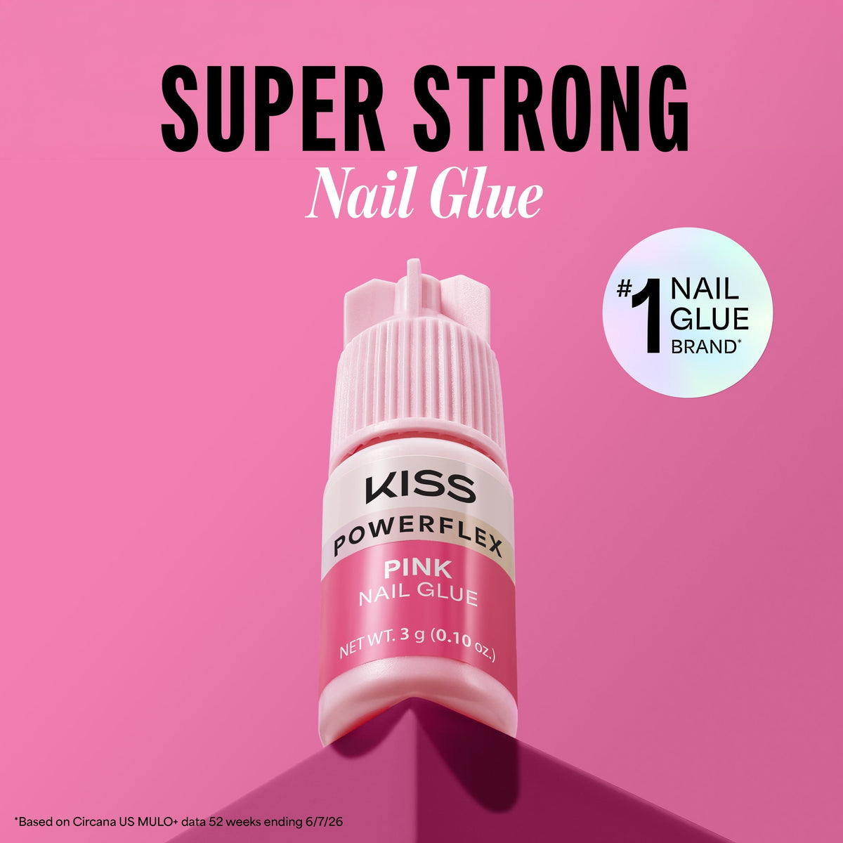 Kiss Press On Glue Nail Tool Bundle - PowerFlex Pink Nail Glue + Glue OFF Remover