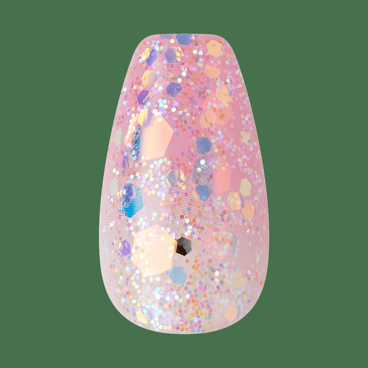 Impress Premium No Glue Fake Press On Nails - Portal | 3D & Jewel Design, Purple, Medium, Coffin, Manicure