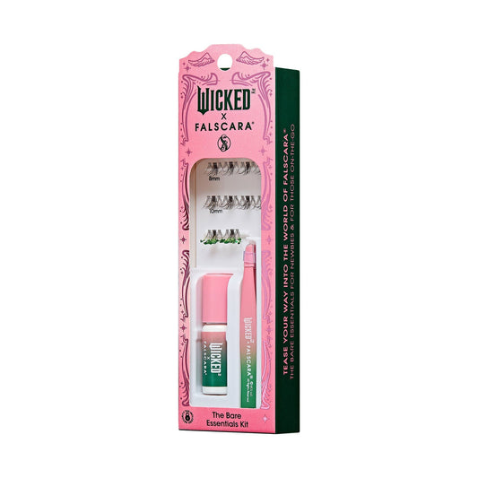 WICKED X Falscara False Eyelashes - Fantastical Fashions | DIY False Lash Extensions, Natural, Cluster Lash, Wispy Lashes, 10 Wisps, 8mm-10mm