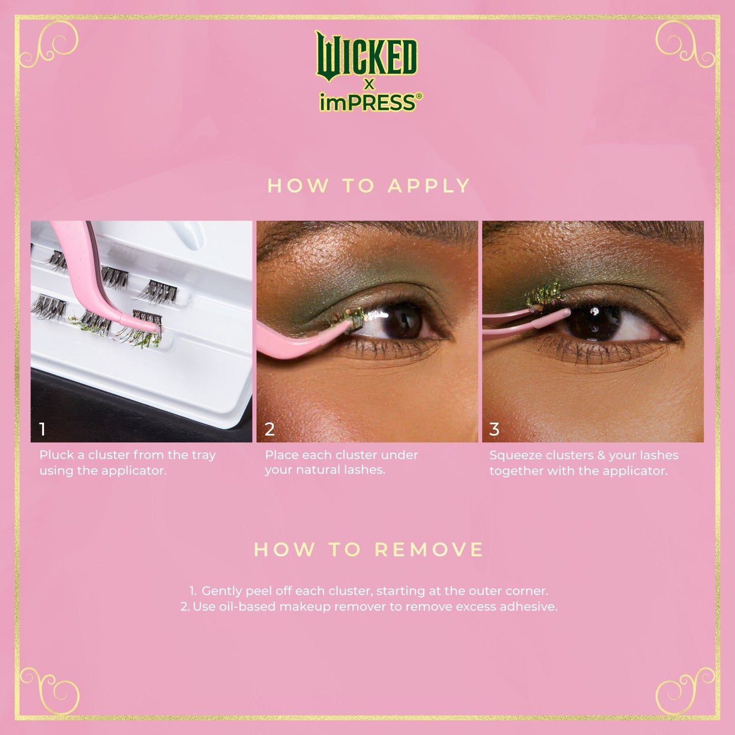 WICKED X Impress | Wizard's Palace | 12 Lash Clusters, 8mm-10mm