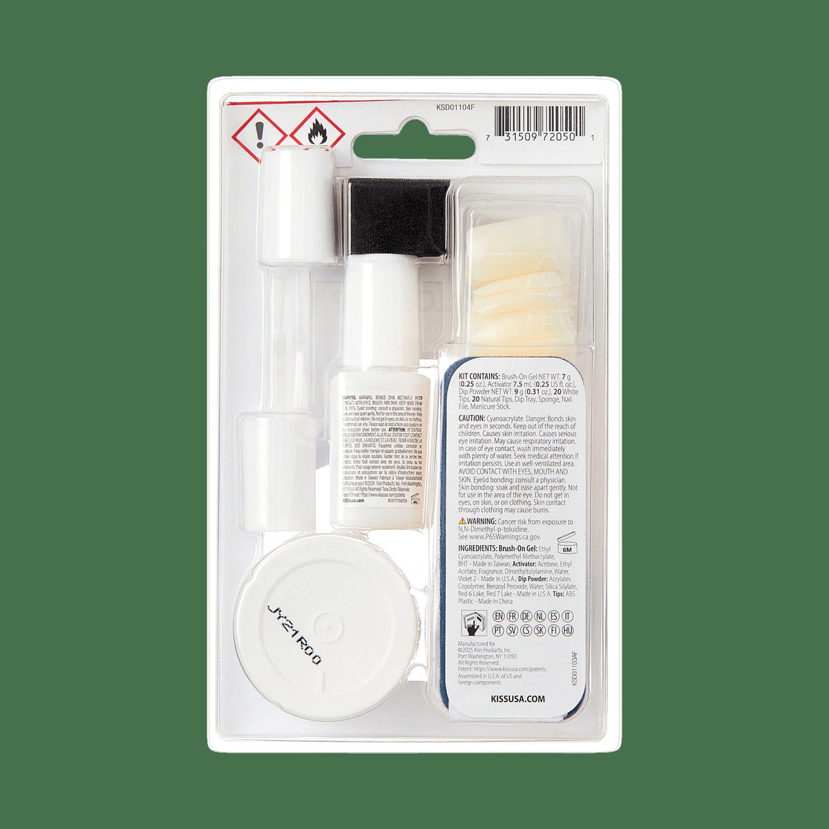 Kiss Salon Dip Professional Dipping System | 40 French & Natural Acrylic Tips, Starter Kit, Salon Dip, Dip Powder