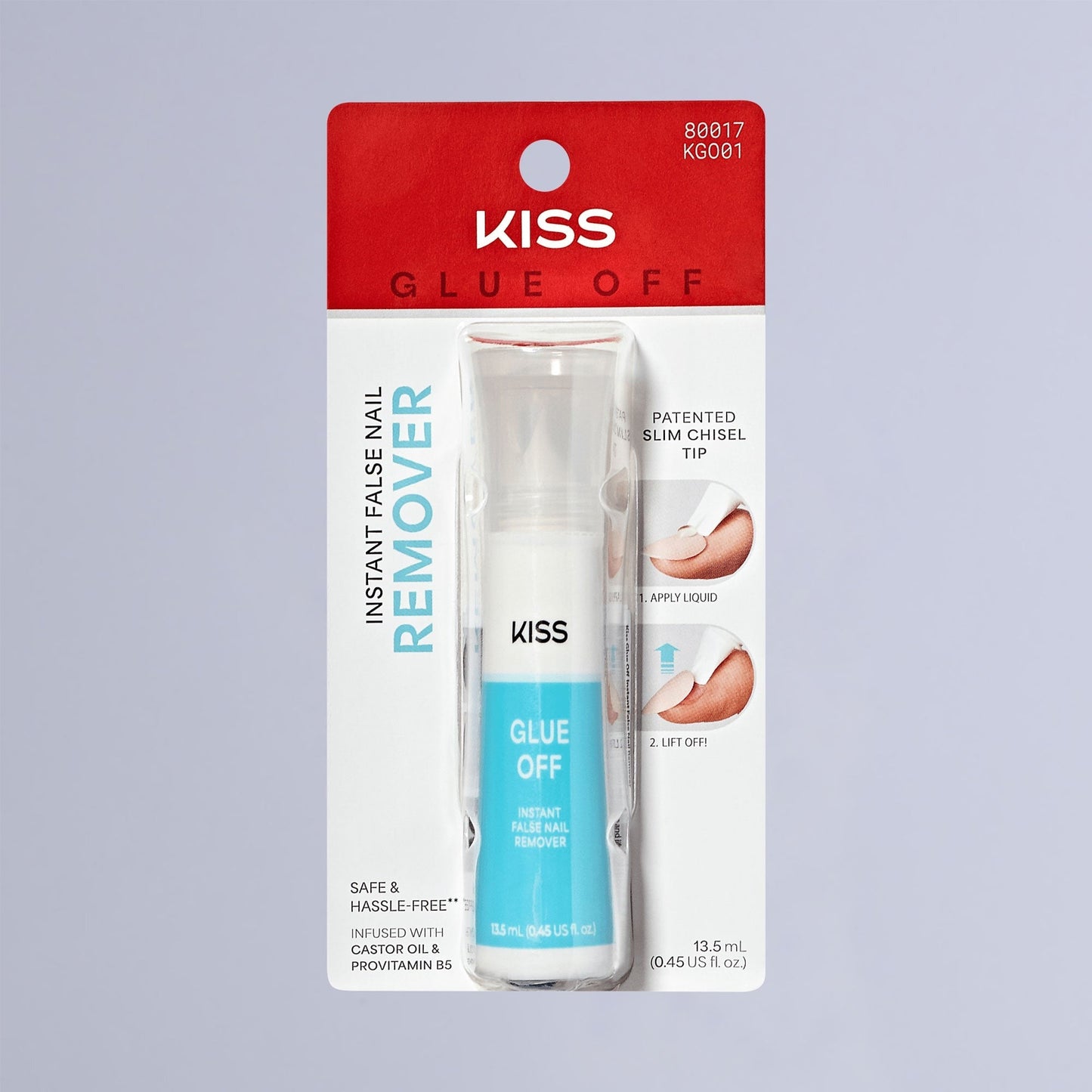 Kiss Glue OFF Press On Fake Nails Remover | No Soaking, No Damage To Natural Nails