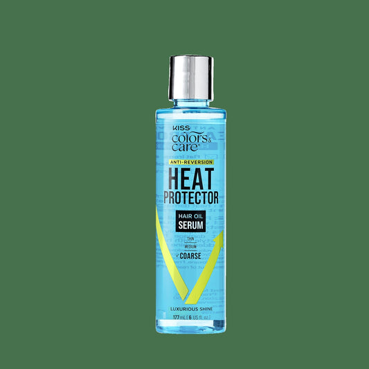 Kiss Colors & Care Anti-Reversion Heat Protector Hair Oil Serum | Hair Serum, For Thick Coarse Hair, Hair Care