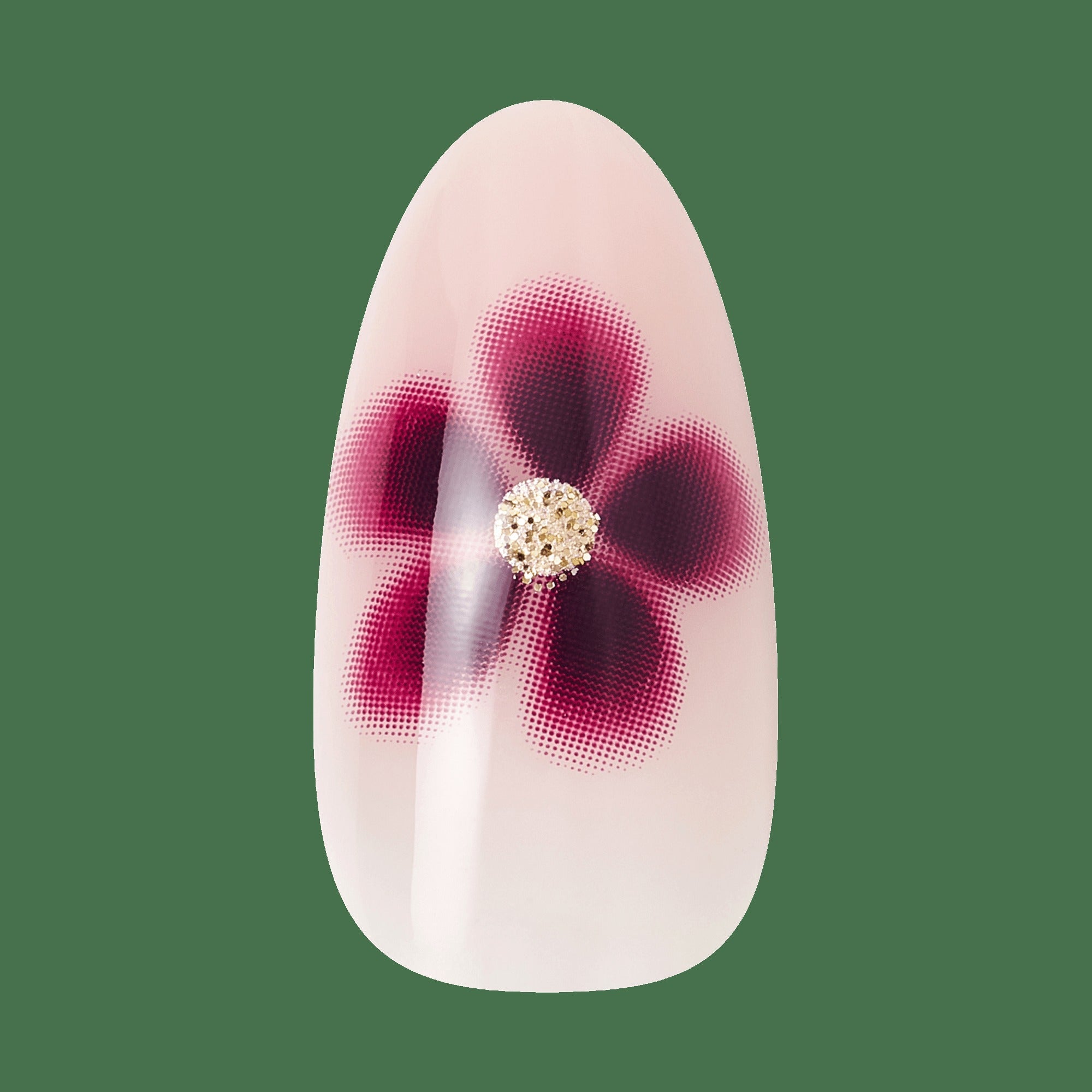 Kiss Core Design Press On Fake Glue Nails - Salted Caramel Crush | Design, Red, Medium, Almond