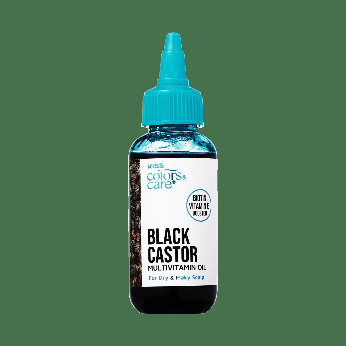 Kiss Colors & Care Multivitamin Oil - Black Castor | For Dry & Flaky Scalp, Hair & Body, Beauty Products, 2.5 oz