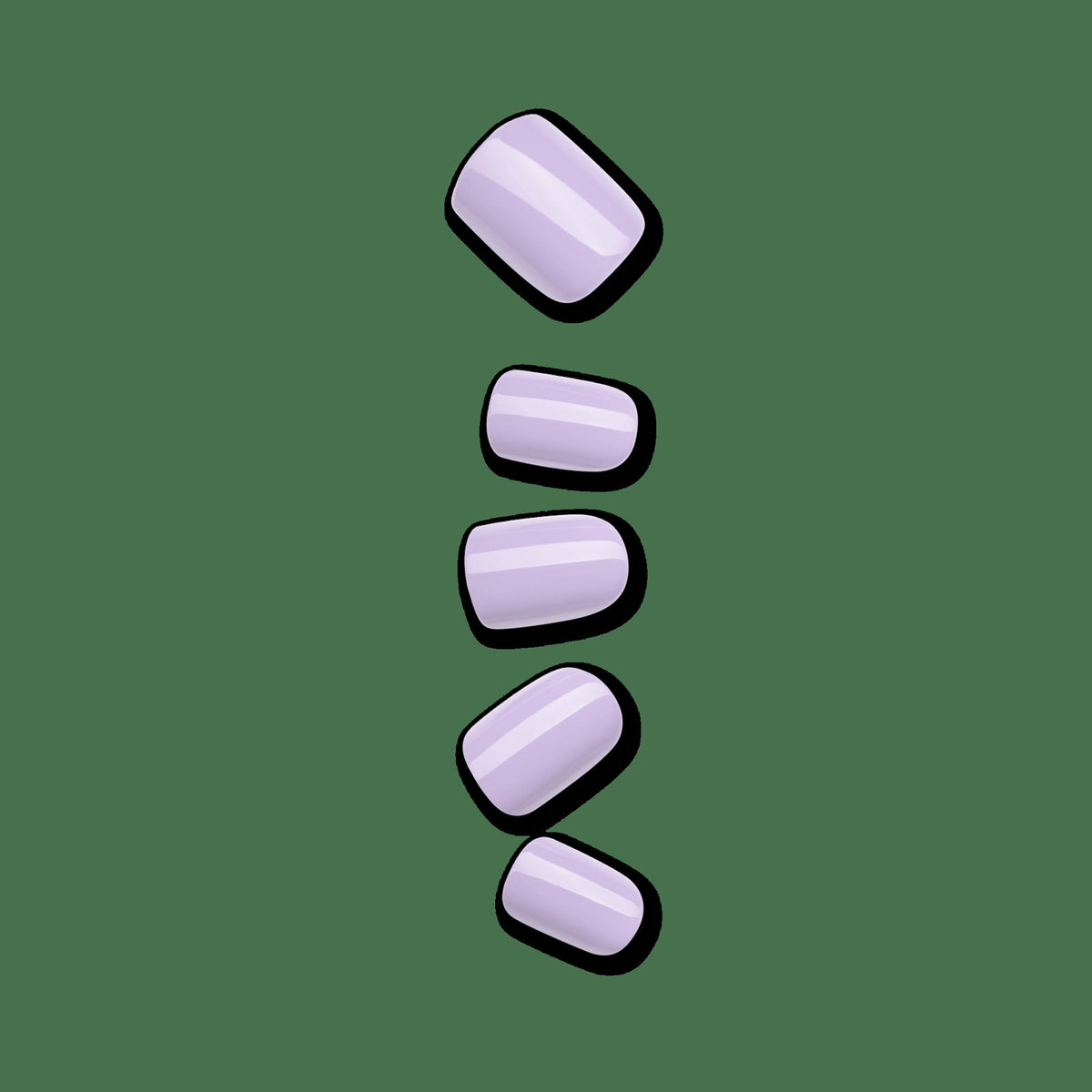 Impress Color No Glue Fake Press On Nails - Picture Purplect | Solid, Purple, Short, Squoval, Manicure