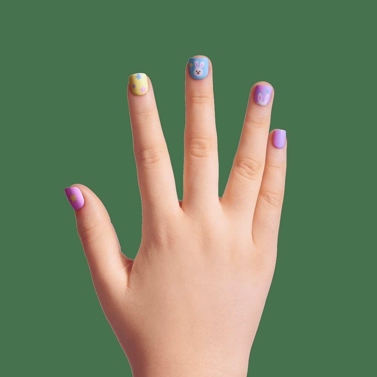 Impress Kids No Glue Fake Press On Nails - Easter Charm | Design, Multicolor, Kids, Squoval, Manicure