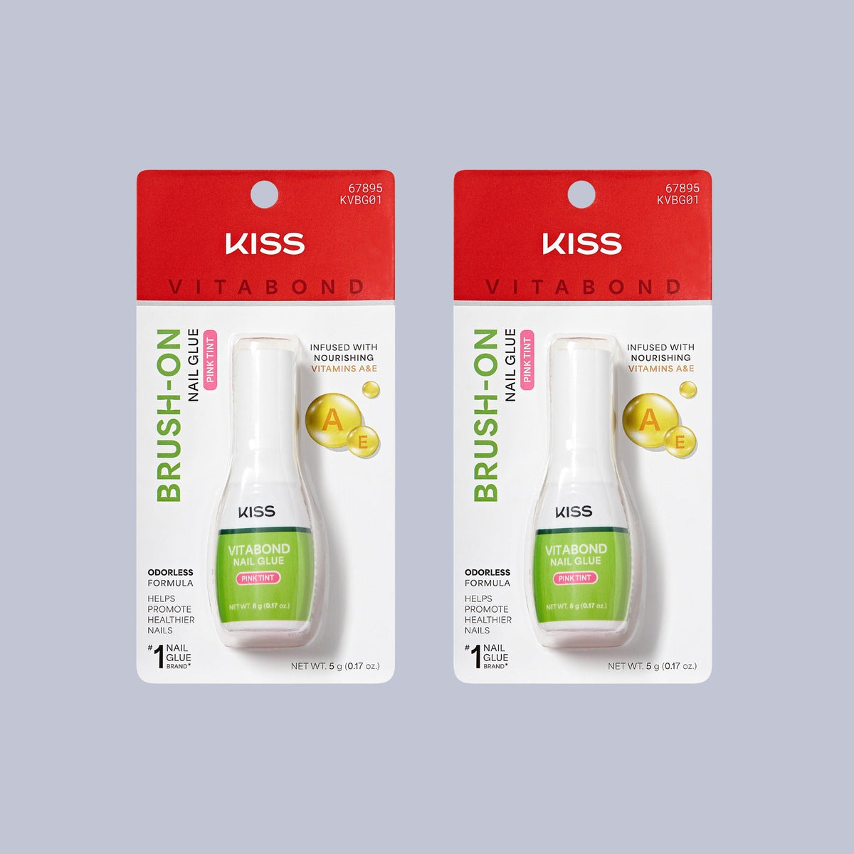 Kiss VitaBond Brush-On Nail Glue 2-Pack