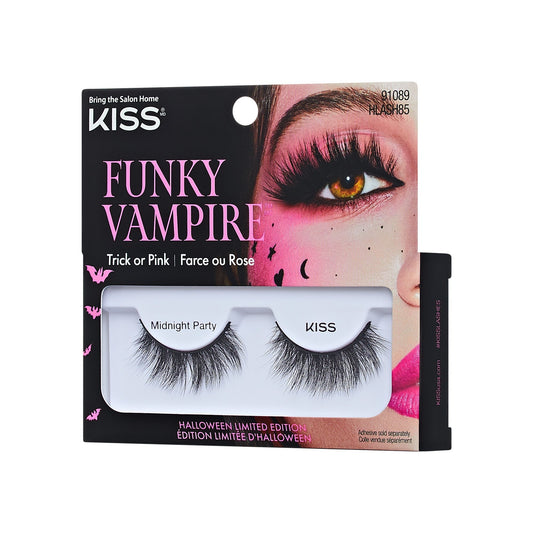 Kiss Halloween False Eyelashes - Midnight party | 1 Pair, Strip Lashes, 14mm