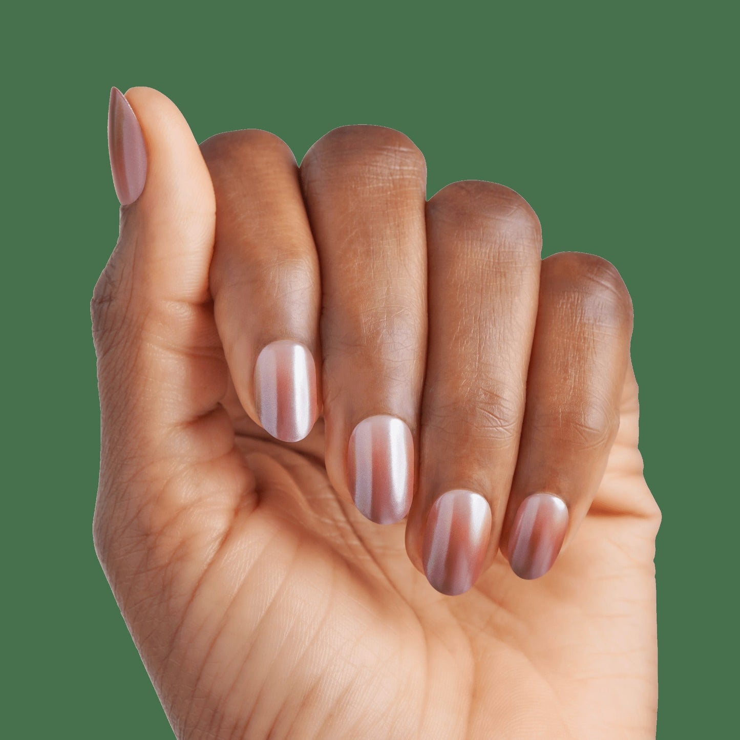 colorFX by Impress No Glue Fake Press On Nails - Blissful Radiance | Solid, Brown, Short, Oval, Manicure