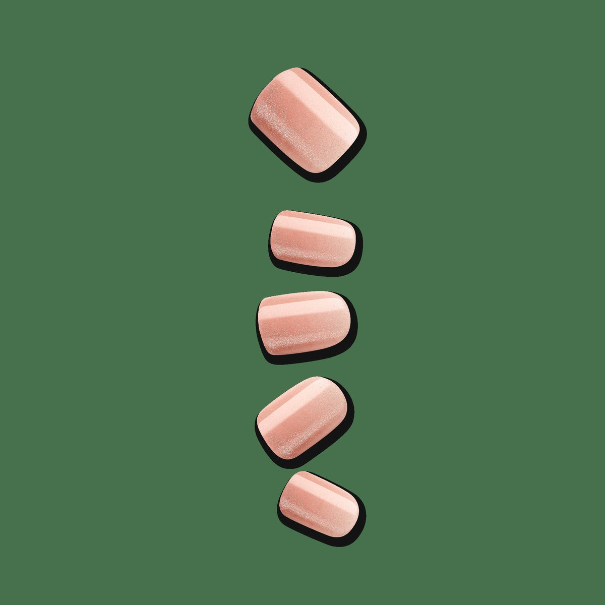 colorFX by Impress No Glue Fake Press On Nails - Starstruck | Solid, Beige, Short, Squoval, Manicure
