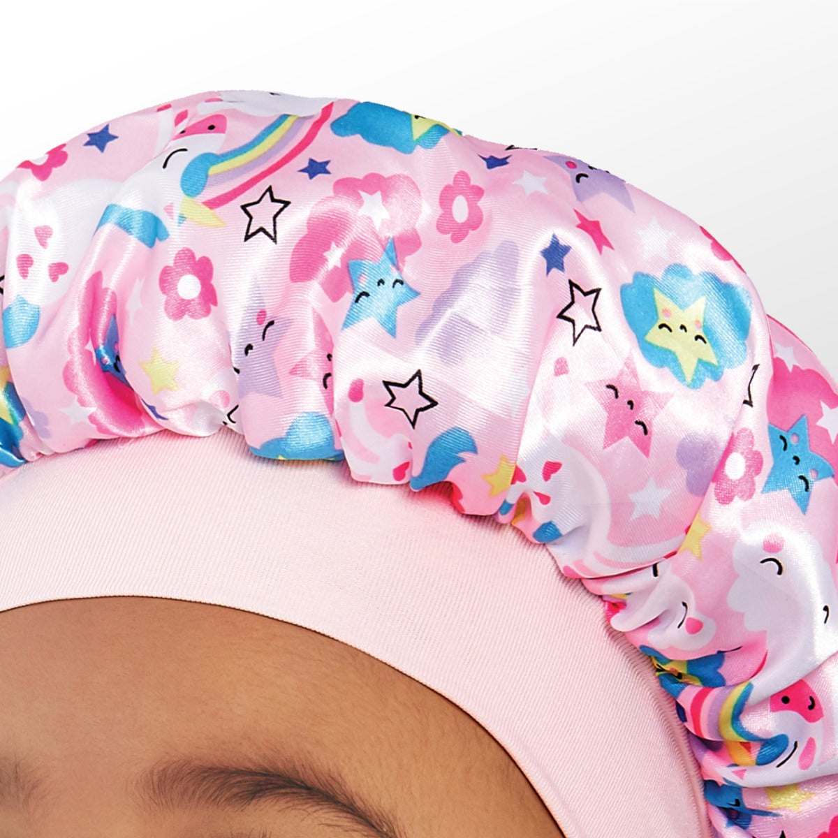 Kiss Colors & Care Toddler Silky Satin Bonnet | 12-36 months, Silk Bonnet, Sleep Bonnet, Hair Accessories