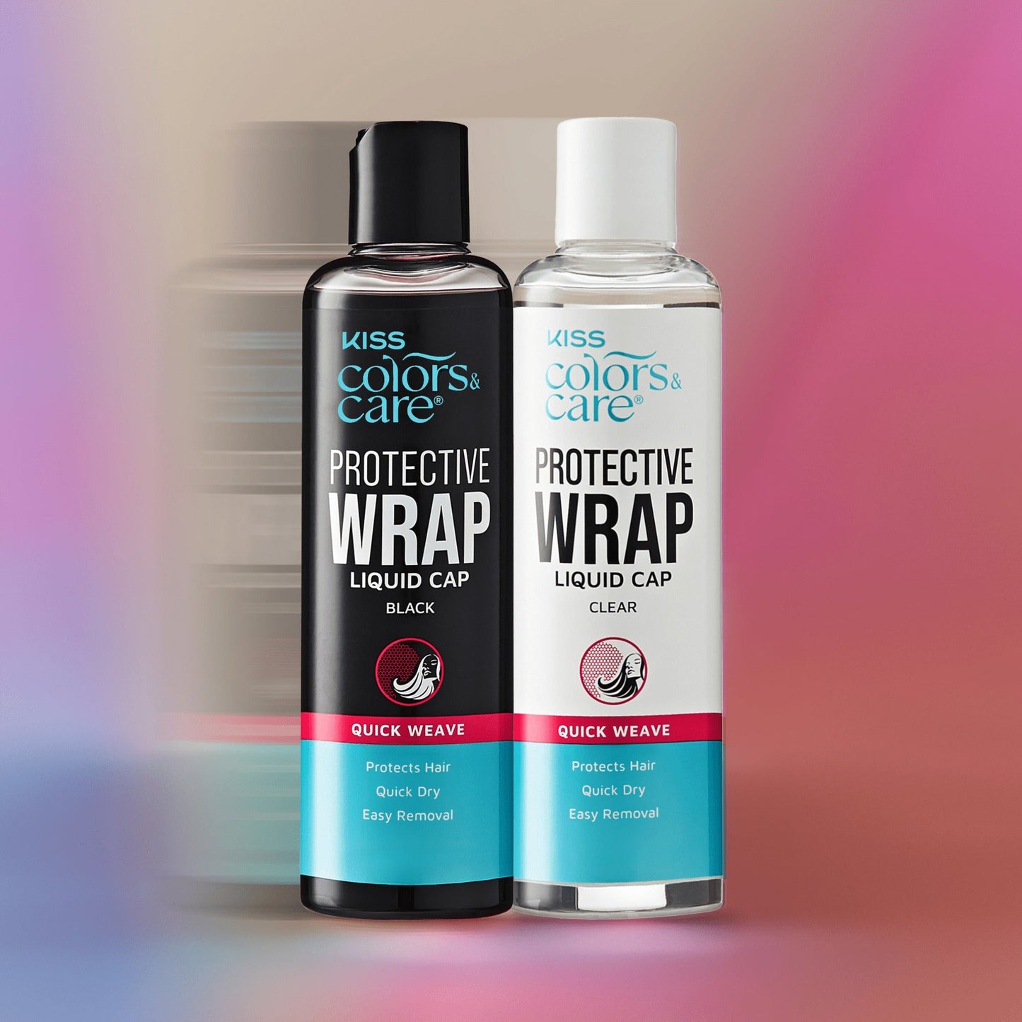 Kiss Colors & Care Protective Wrap Liquid | Black, For Quick Weaves, Quick-Drying, 8.4 fl oz, Hair Care