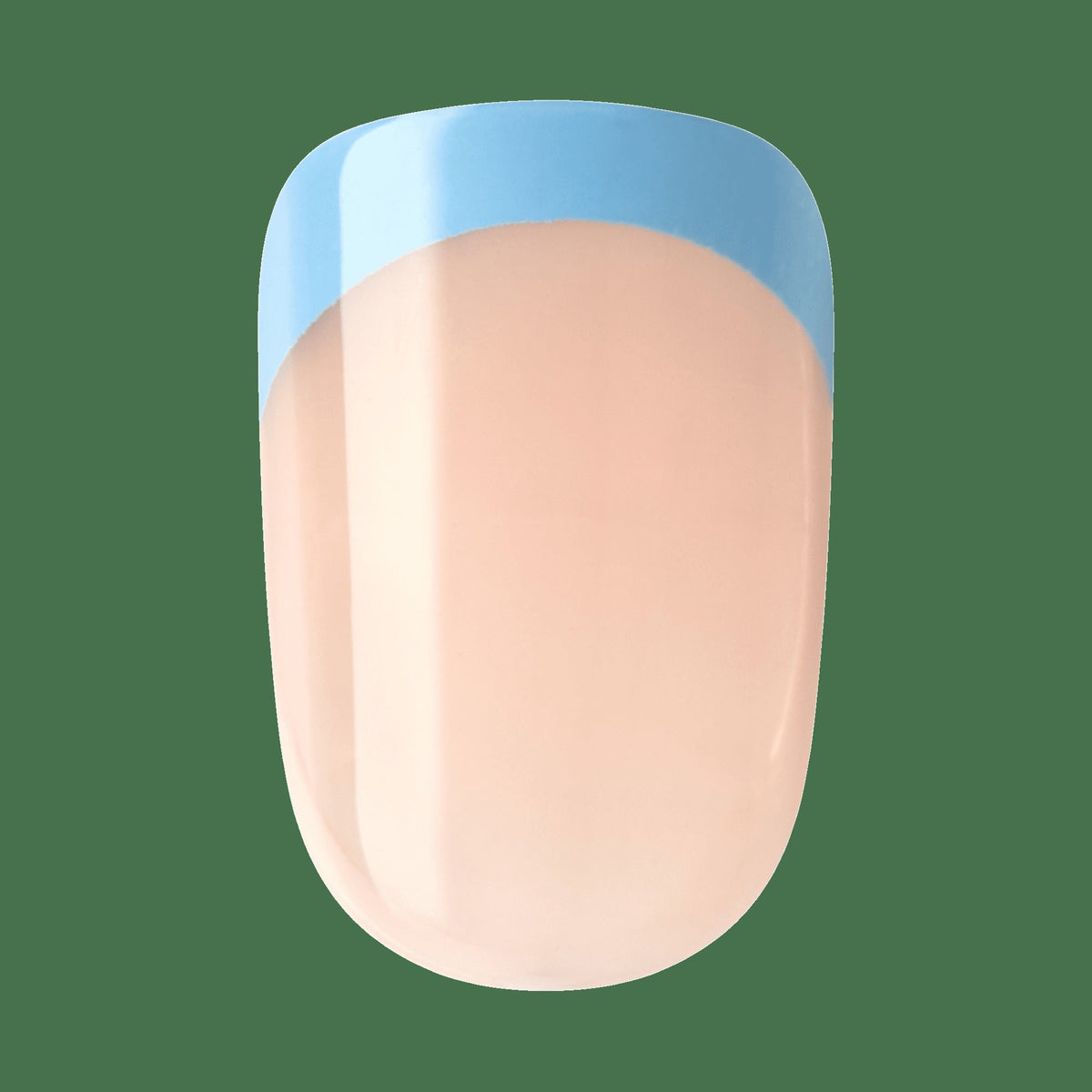 Impress French No Glue Fake Press On Nails - Snooze | French Design, Blue, Short, Squoval, Manicure