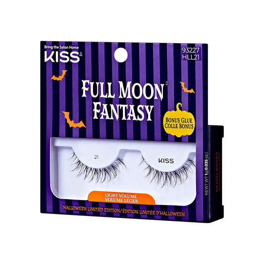 Kiss Halloween 'Full Moon Fantasy' False Eyelashes, Light Volume - Glamazon | 1 Pair, Strip Lashes, 8mm