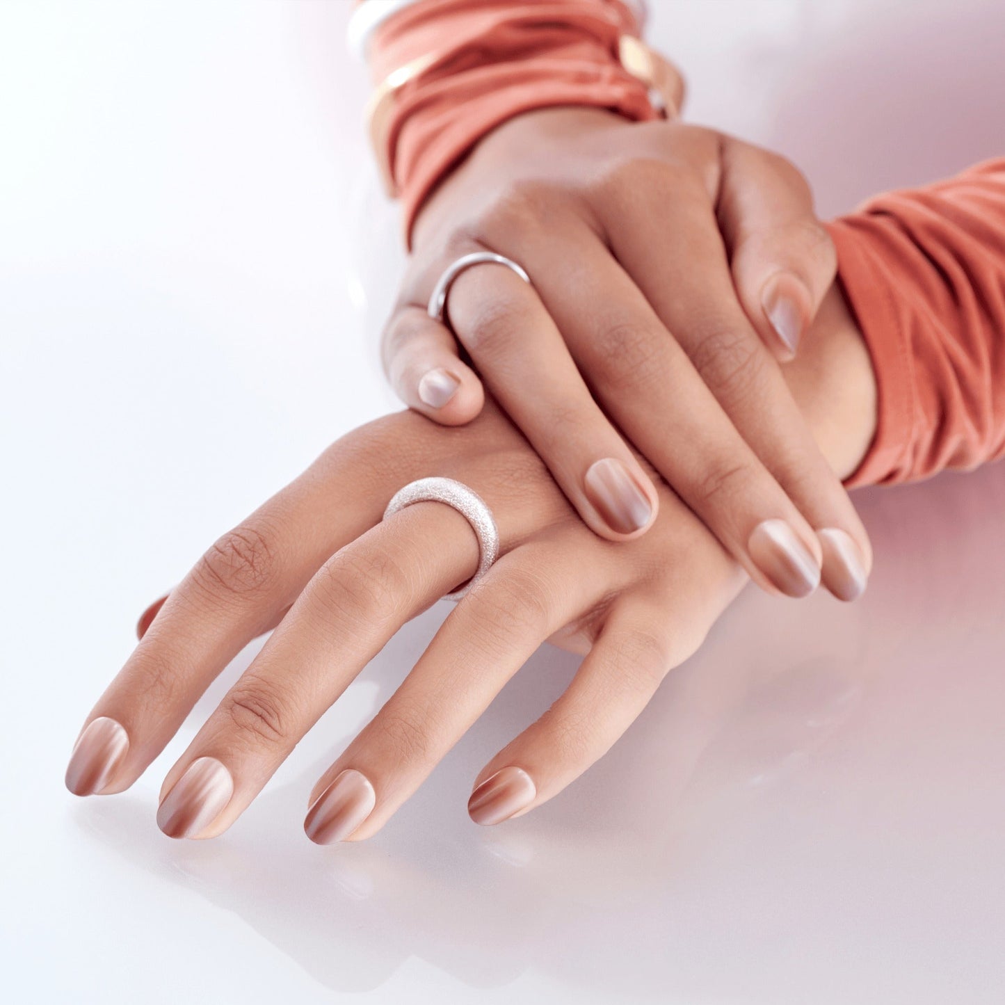 colorFX by Impress No Glue Fake Press On Nails - Blissful Radiance | Solid, Brown, Short, Oval, Manicure