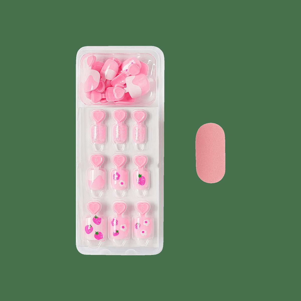 Impress Kids No Glue Fake Press On Nails - Berry Cute | Design, Pink, Kids, Squoval, Manicure