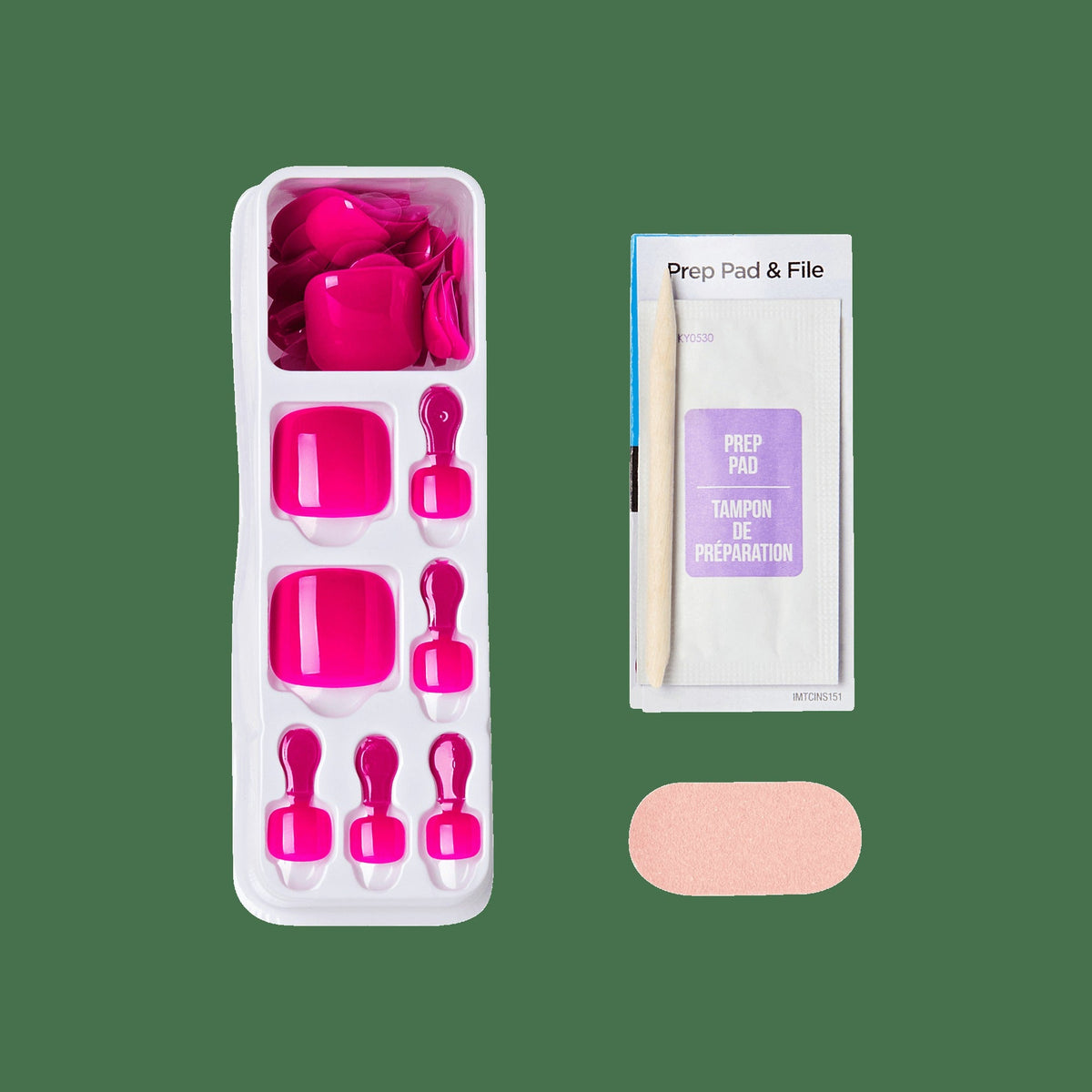 Impress Color No Glue Fake Press On Toenails - Take My Time | Solid, Pink, Short, Squoval, Pedicure
