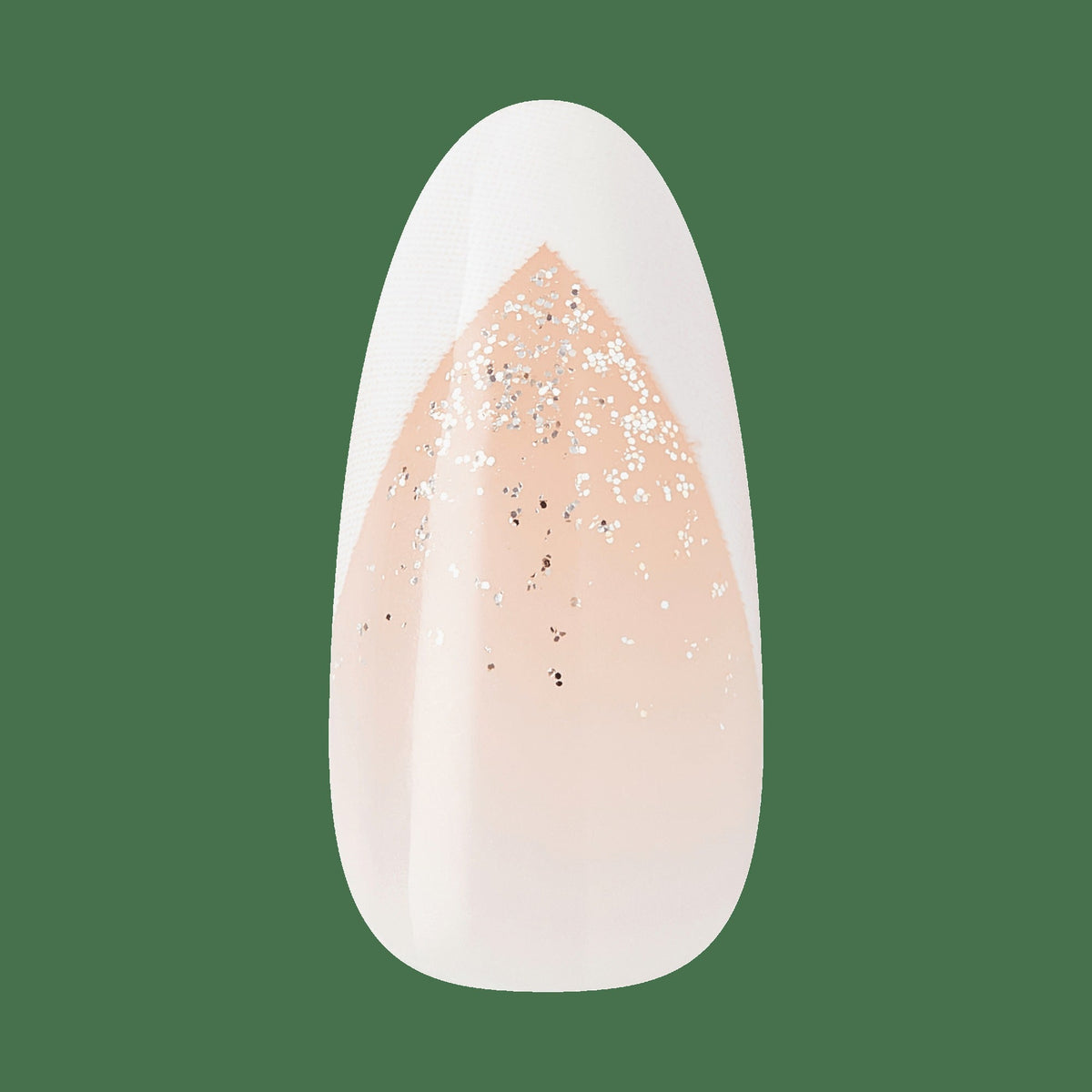 Kiss Glam 3D & Jewel Press On Fake Glue Nails - Applause | 3D & Jewel French Design, White, Medium, Almond