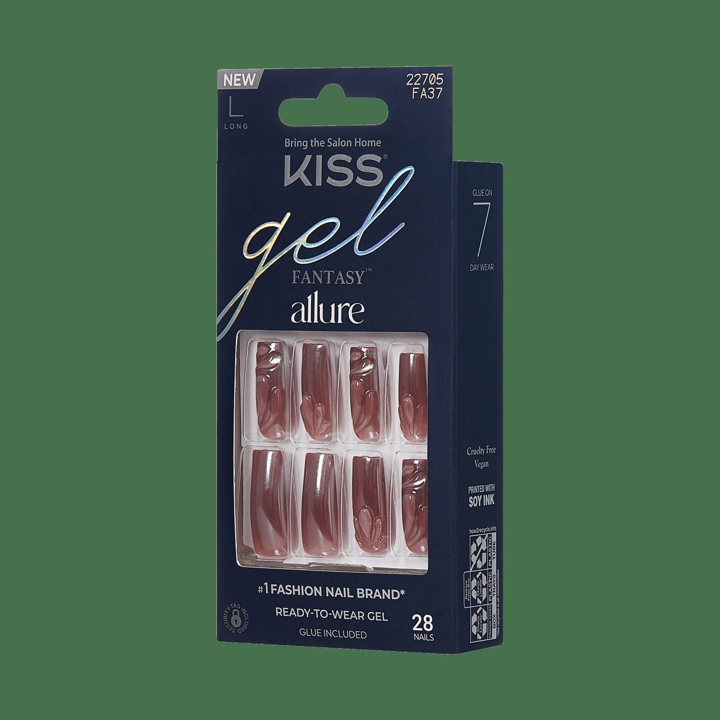 Kiss Gel Fantasy Allure Press On Glue Nails - Melody of Us