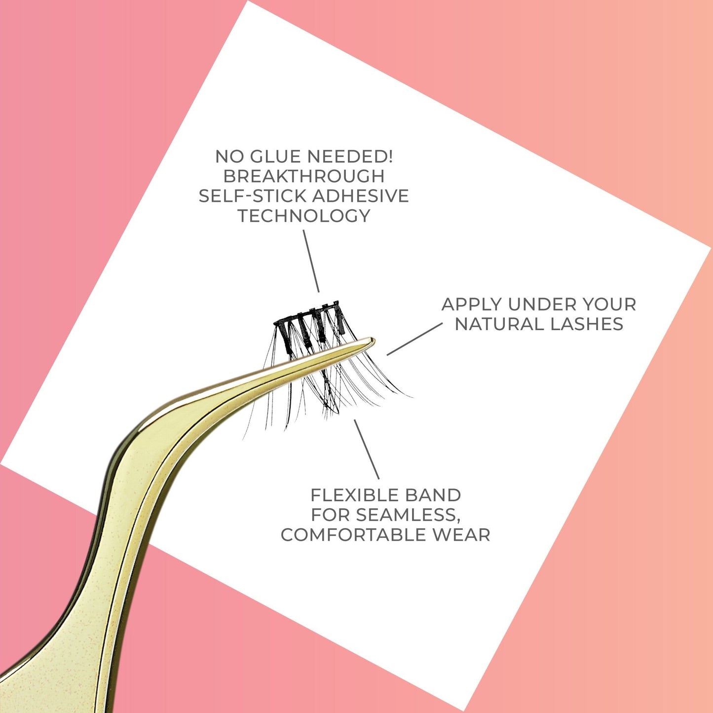Impress Falsies Pre-Glued False Eyelashes Minipack - Classy | 12 Lash Clusters, 10mm-12mm