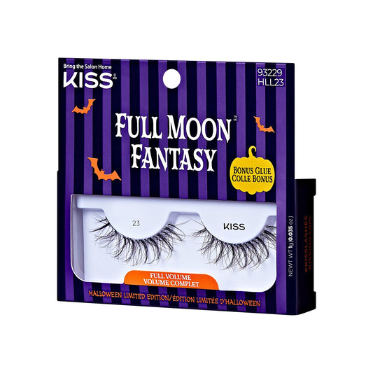 Kiss Halloween 'Full Moon Fantasy' False Eyelashes, Full Volume - Wicked Gorgeous | 1 Pair, Strip Lashes, 12mm