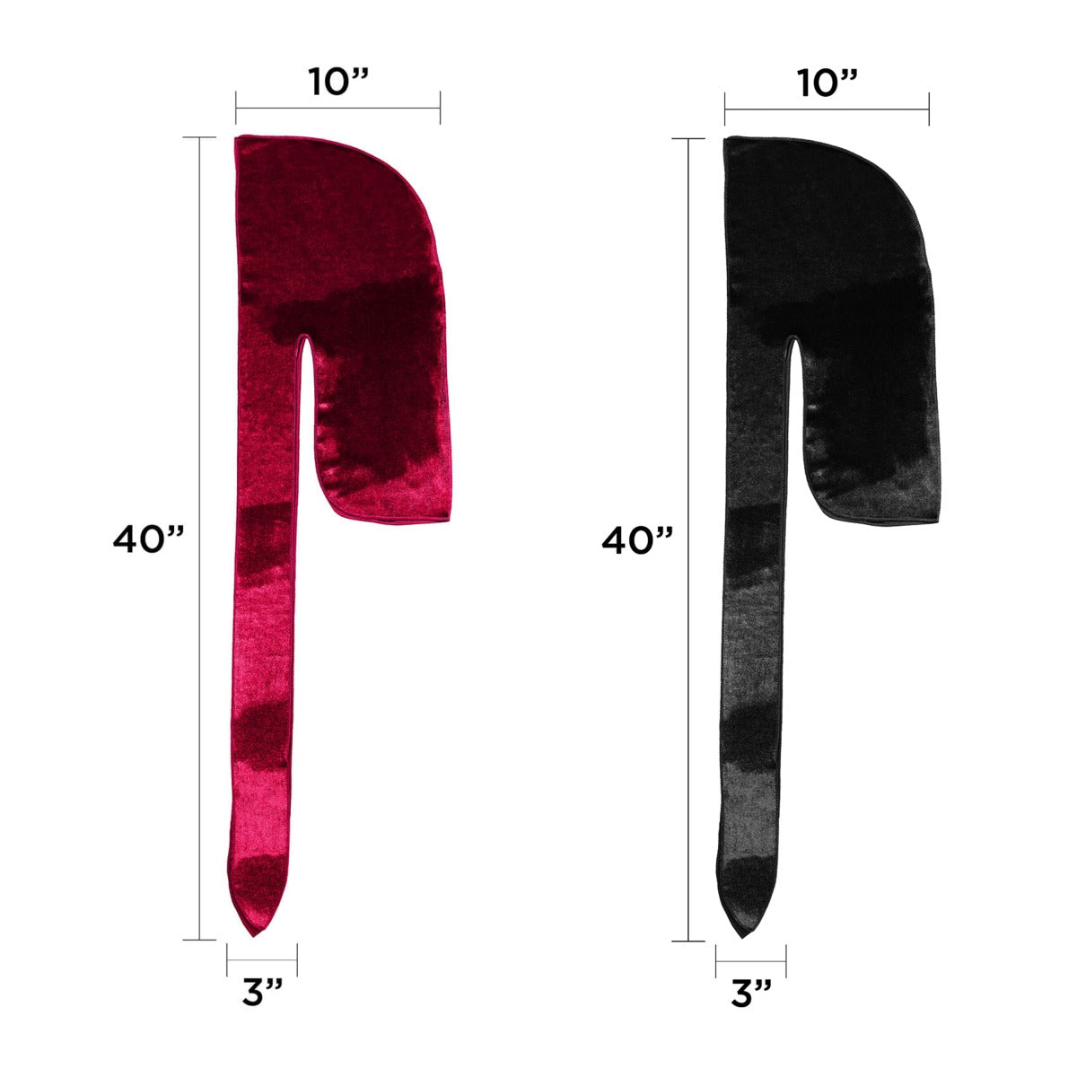 Kiss Colors & Care Power Wave Velvet Luxe Durag - Burgundy | Wave Cap, One Size, Hair Accessories