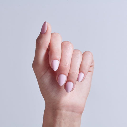 Kiss Core Color Press On Fake Glue Nails - Euphonious | Solid, Pink, Short, Almond