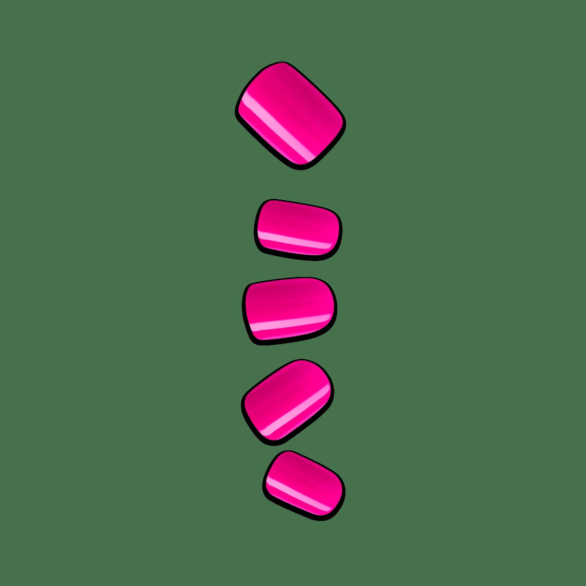 Impress Color No Glue Fake Press On Nails - Smile | Solid, Pink, Short, Squoval, Manicure