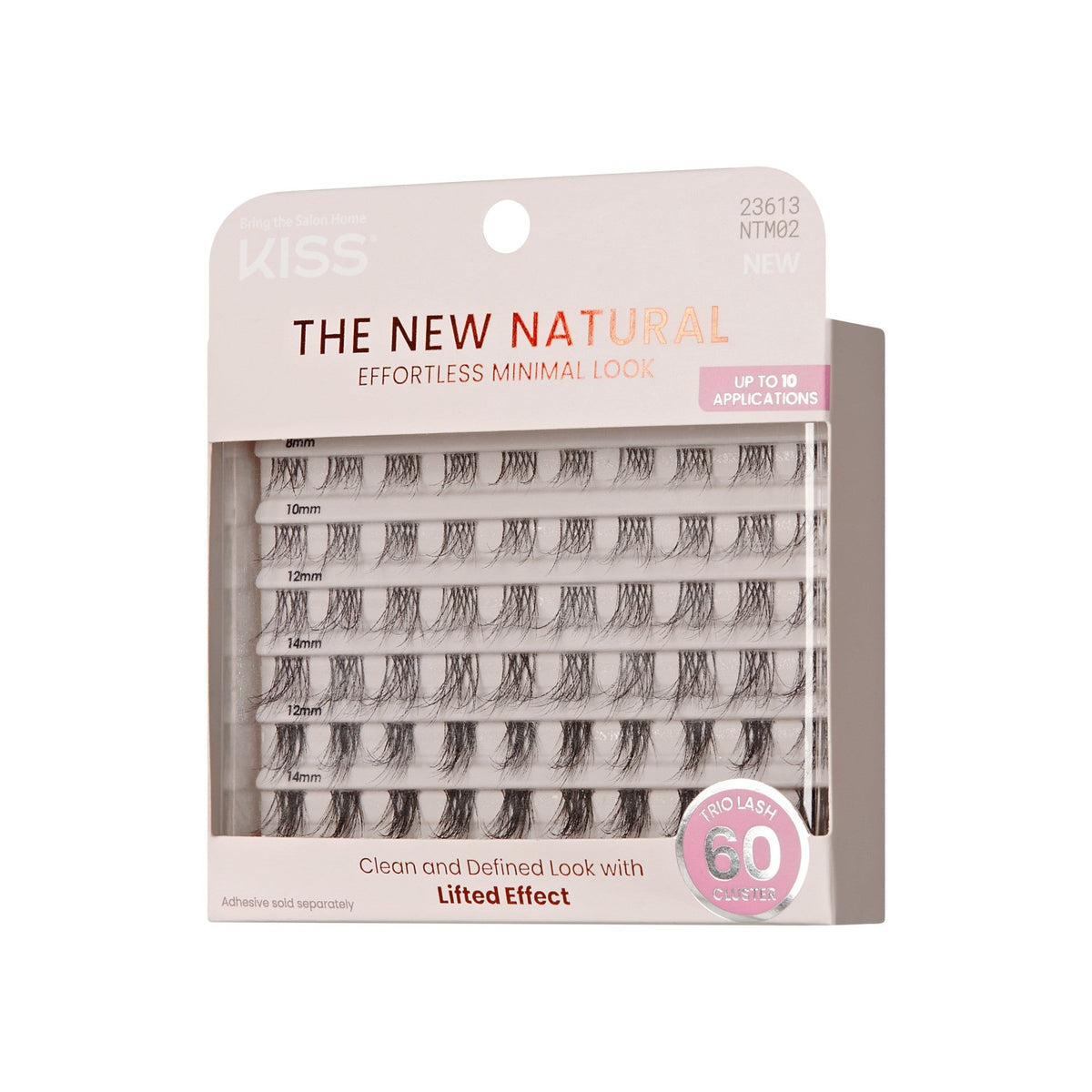 Kiss The New Natural Trio Lash False Eyelash Clusters, 60 Count - Nude Blazer | 60 Clusters, Cluster Lashes, 8mm-14mm